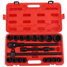21x 3/4 inch 19-50mm Drive Deep Impact Socket Set Garage Repair Ratchets