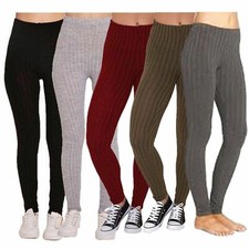 Ladies Leggings Ribbed Cable