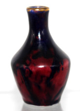 ART DECO FLORENTINE CHINA MINIATURE FLAMBE STYLE GLAZE VASE