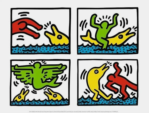 Keith haring pop shop - haring, quad