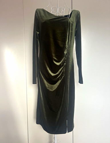 Monsoon green velvet - monsoon, ruched
