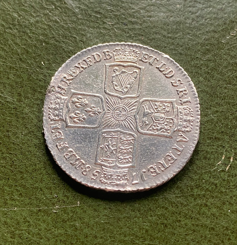 George 1758 shilling - george,
