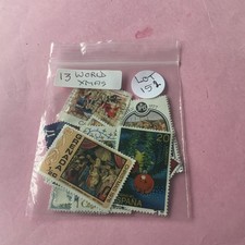 13 World Used Postage Stamps - Xmas - Grade G/VG - Lot 152