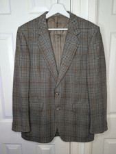 Magee Tweed Blazer Jacket - Size UK 38R - Grey/Brown