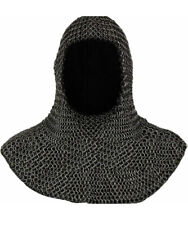 Chainmail Coif Uncoated 9mm Hood Knight Armour Crusader Costume Larp Reenactment