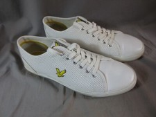 Lyle & Scott Plimsoll Trainers Size UK 10 White Lace Up Men’s