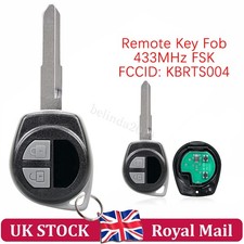 433MHz 2B Remote Key Fob For Suzuki Ignis Alto SX4 Vitara Swift Vauxhall Agila