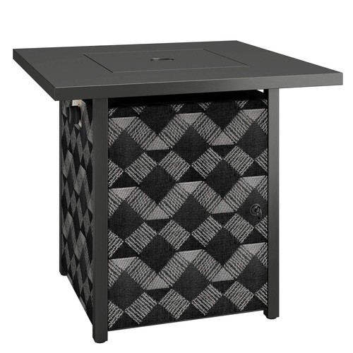Square propane gas fire pit - square,