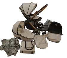 Grey OYSTER 2 Pushchair Stroller + Buggy Board, Carrycot, Bag & Many Accessories