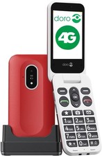 Doro Leva L20 4G Flip Big Button 128MB SIM-Free Mobile Phone - Red/White B+