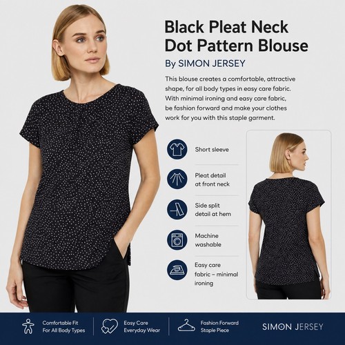 Womans simon jersey black - womans,