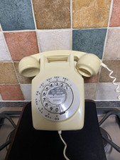Genuine GPO Cream Dial Wall Mounted Telephone  Type With Volume Control, Prop