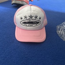 corteiz cap pink and white