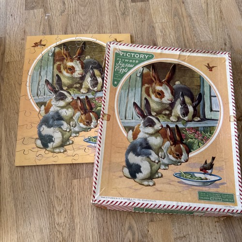 Vintage wooden rabbit - rabbit, tray
