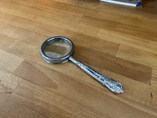 Ornate Handled Heavy Magnifying Glass 19cm Length