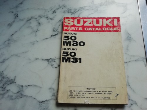 Suzuki m30 parts manual - suzuki, m30/31