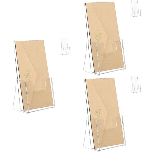 3pcs clear acrylic pamphlet - clear,
