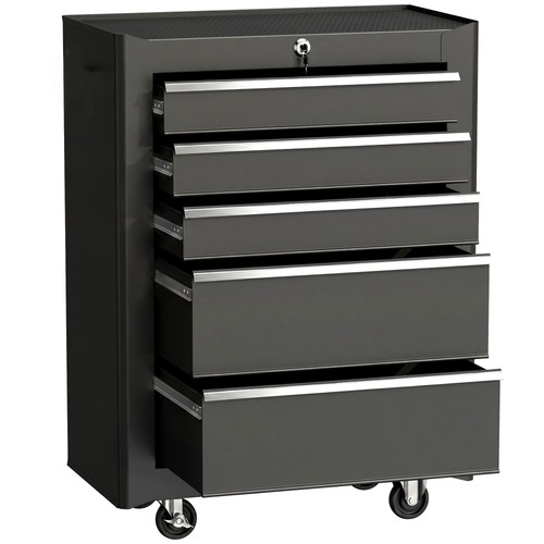 Homcom drawer lockable - 5-drawer, steel