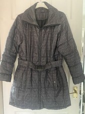 Lightweight Cosy M&S Ladies Jacket Size 12 In Grey Pattern with Pockets