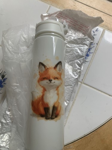 New fox cub motif water - new,