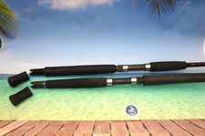 2 USA graphite sea fishing boat rods Stellar 12-30 & Ocean Master 20-30lb. 305