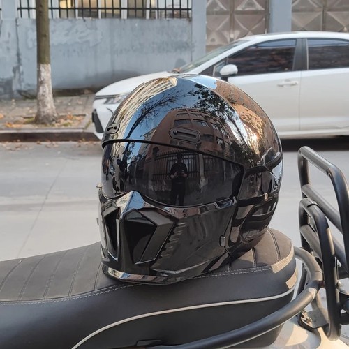 Retro motorcycle helmet abs - motorcycle,