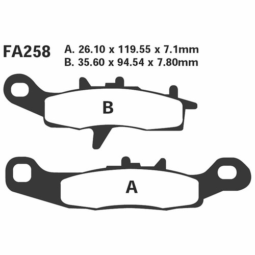 Pair ebc brake pads - of,