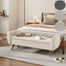 Upholstered Long Bench Storage