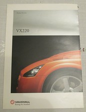 1999 VAUXHALL VX220 RANGE PREVIEW PRE-LAUNCH BROCHURE