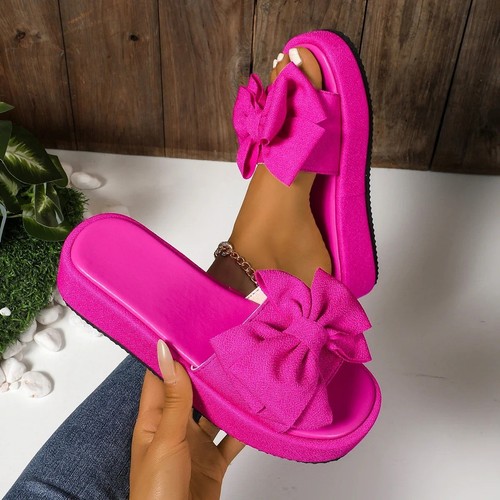 Women wedge platform slippers - wedge,