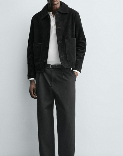 Zara men leather - men’s, split