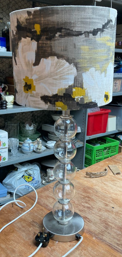 Faux glass table lamp light - lamp,