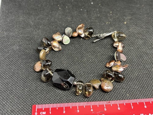 Agate bracelet with silver - agate,