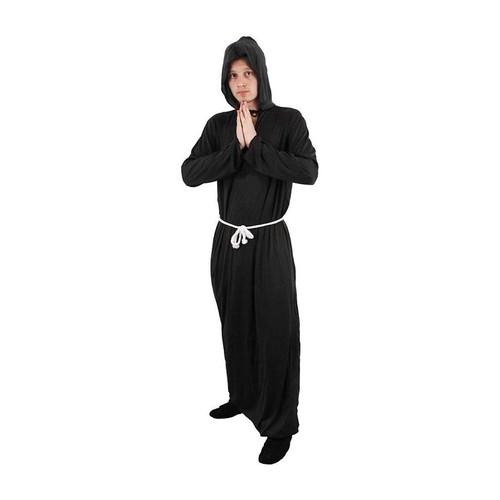 Black monk costume medieval - black,
