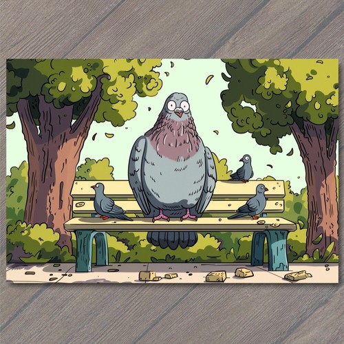 Postcard pigeon bird giant - pigeon,