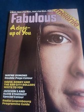 Vintage FABULOUS 208 Magazine 30 NOVEMBER 1974 Cassidy Osmond Bay City Roll 126