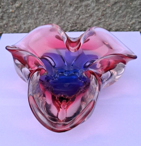 Vintage bohemian glass bowl - ,