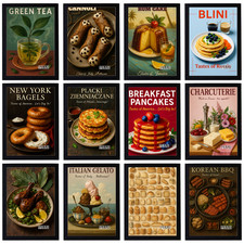 Vintage Food & Bars Poster -