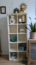 Vtg Haberdashery Pigeon holes Shelving shelves office Sectional Storage White