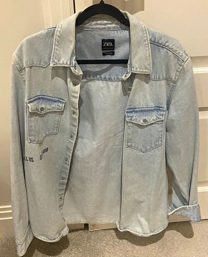 Zara men blue denim relaxed - zara,