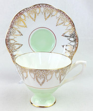 Ashley Fine Bone China 22kt Gold Teacup And Saucer Excellent Condition FREE P+P