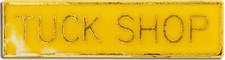 Tuck Shop Pin Badge in Yellow Enamel With Squarded Edge