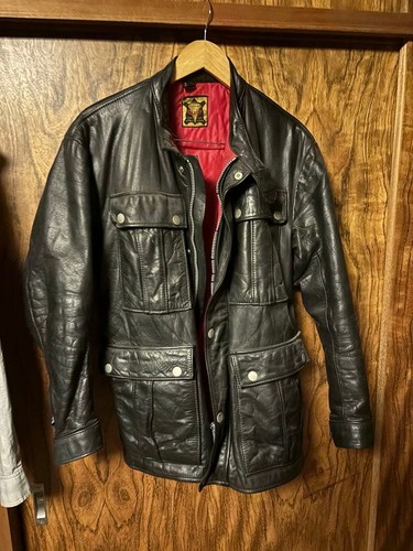 Goldtop leather black jacket - black,