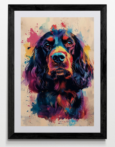 Cocker spaniel dog - dog, framed