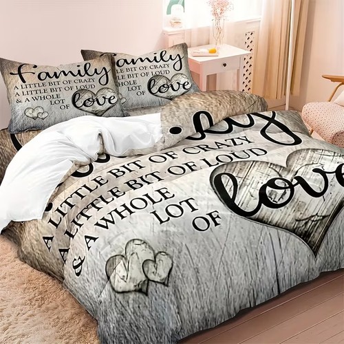 Family love heart duvet quilt - love,
