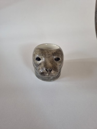 Quail ceramics seal face egg - seal,