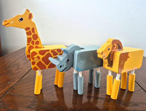 Wooden safari animal toy - safari,