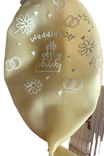 Giant 36" Diamond Clear fJUST MARRIED  print Qualatex Latex Balloon  L1/24