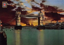 Sunset at Tower Bridge London Postcard (A35)
