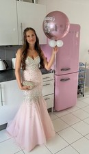 Morilee pink,silver mermaid